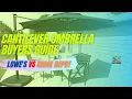 Cantilever Umbrella Review - Lowes 11ft SimplyShade vs Home Depot Hampton Bay Cantilever Umbrella