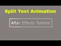 how to make Split text animation in After Effects after effects tutorial