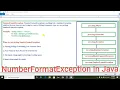 NumberFormatException In Java and how to handle it