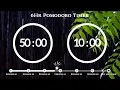 50 Minute Pomodoro Timer Rain on Leaves ASMR 6-Hour Study Pomodoro 50 min x 6 sets