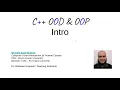 01 C OOD and OOP - intro