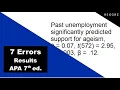 APA Reporting Statistical Results - 7 Common Errors APA 7th edition