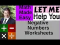 Negative Numbers Worksheets