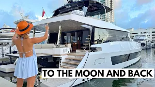 THIS MOON IS HOT 🤯 2025 Moon 60 Power Catamaran Yacht Tour