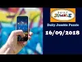 Daily Jumble Puzzle September 16 2018