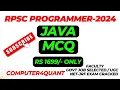 JAVA MCQ RPSC PROGRAMMER 2024 JAVA Lectures
