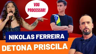 Nikolas Ferreira *DETONA* Priscila Alcantara e ela Ameaça...