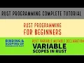 Rust Programming Complete Tutorial For Beginners RUST Variable Binding Scoping Part 5
