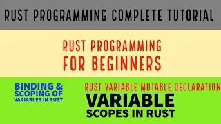 Rust Programming Complete Tutorial For Beginners RUST Variable Binding Scoping Part 5