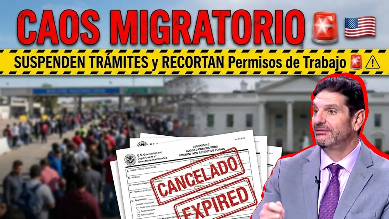 CAOS MIGRATORIO: Suspenden TRÁMITES y RECORTAN Permisos de Trabajo 🚨🇺🇸⚠️