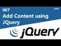 007 Add content using jQuery - jQuery Tutorial for Beginners