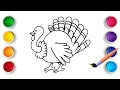 Turkey Coloring Pages for Kids Educational s