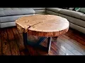 Live Edge Coffee Table How To Flatten A Live Edge Slab - Woodworking