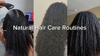 natural hair care routines tiktok compilation