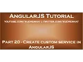 Create custom service in AngularJS