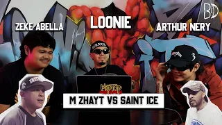 LOONIE × ARTHUR NERY x ZEKE ABELLA | BREAK IT DOWN: Rap Battle Review E388 | M ZHAYT VS SAINT ICE