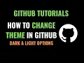 How to change theme on GitHub