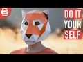 How to make a Tiger Mask with Paper or Cardboard DIY Printable Template