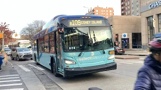 MTA NYCT B1 B68 and B109 Bus Action Brighton Beach Island Av 24