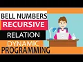 Bell Numbers recursive relation Explained with example dynamic programming tutorial