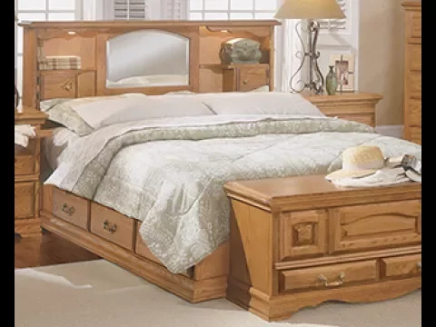 Download MP3 Queen Storage Bed With Bookcase Headboard
