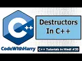 Destructor in C in Hindi C Tutorials for Beginners