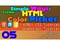 Create HTML Color Picker Simple Way 05 On Click Load and Display Color List with Javascript Java