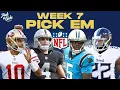 NFL Pick Em Week 7 Predictions