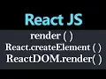 render Method createElement Method and ReactDOM render Method in React JS Hindi