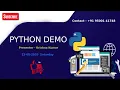 PYTHON DEMO WEBINAR PRESENTER - KRISHNA KUMAR PRODUCED BY TSA