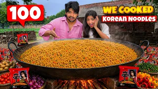 We Cooked 100 Korean Noodles 😱