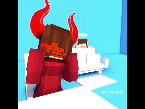 Angel Jj Sister Going Crazy Demon with This Laugh Trend 😇😈 - Maizen Minecraft Animation #shorts