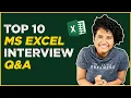 Top 10 MS Excel Interview Q A Part 3 of 3 Learn MS Excel in 2023 with Download link