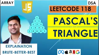 Coding Pascal s Triangle Step by Step Leetcode 118 JavaScript 3 Intuitions-Best explanation