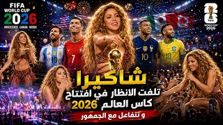 لحظة ظهور شاكيرا في افتتاح كاس العالم        لحظة أشعلت الملعب وتفاعل غير طبيعي من الجمهور  دندنها