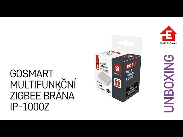 Стартов хъб Smart gateway IP-1000Z ZigBee GoSmart EMOS - опаковка с информация за продукта.