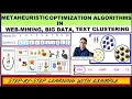 Learn Metaheuristic Optimization Algorithms in Web Mining Text Clustering Big Data xRay Pixy