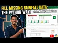 Python Based filling missing rainfall data Monthly mean method