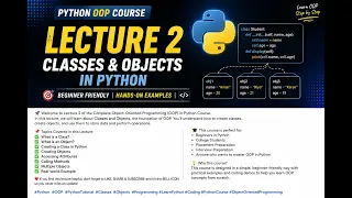 objects classes methods in Python Lecture 2