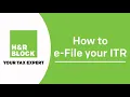 How to Easily File your ITR with H R Block-Your Tax Expert