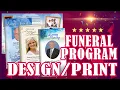 Funeral Program Printing - Design Complete Done For You Service