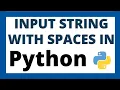 How to input string with spaces in python using input and separate with split