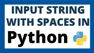 How to input string with spaces in python using input and separate with split