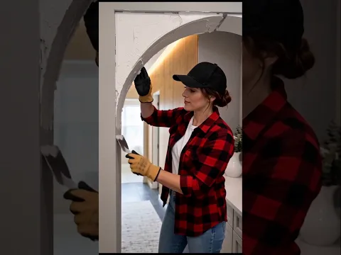 Boxy Doorway to Custom Arch Makeover! 🛠️ #diy #doorway