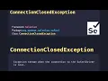 org openqa selenium safari ConnectionClosedException with example