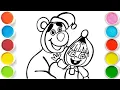 Download Lagu Masha and the Bear Drawing, Painting \u0026 Coloring For Kids and Toddlers_ Child Art