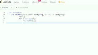 Leetcode Problem No 1470 Shuffle the Array Python
