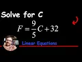 How to Solve for C F C 32 How to Isolate a Variable