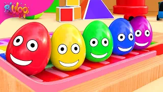 Surprise Eggs Kids Song | Colorful Eggs | BluLoo Nursery Rhymes & Kids Songs