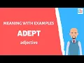 Adept Meaning with examples My Word Book